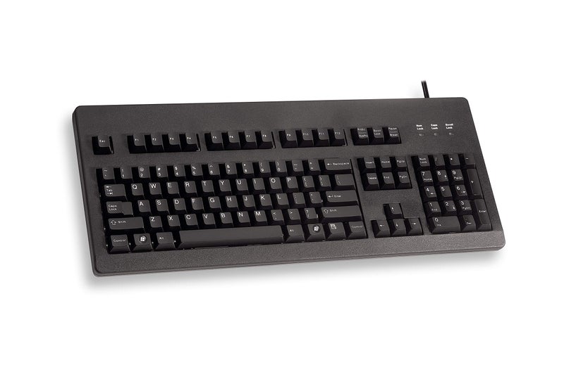 Cherry MX Blue Switch Standard Corded Keyboard - 104 Keys (G80-3000LSCEU-2) - Image 1