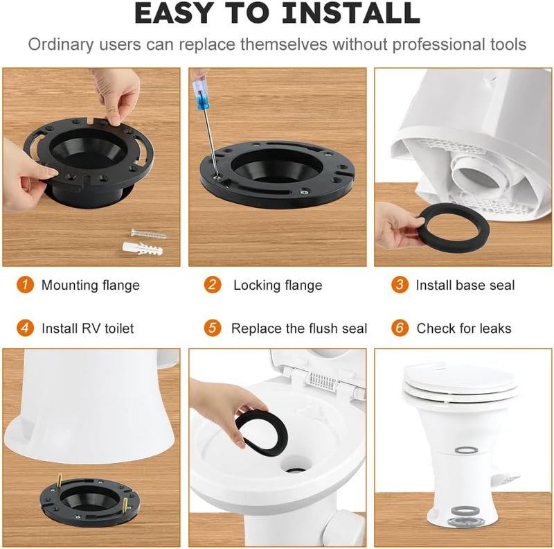 EMVANV RV Toilet Seal and Flange Kit - Image 2