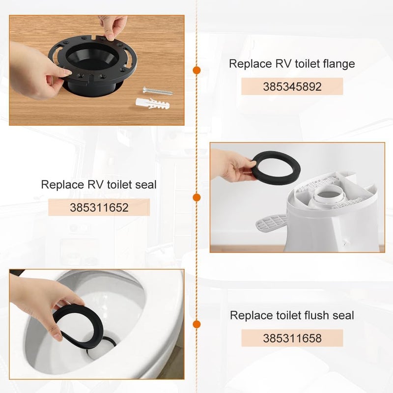 EMVANV RV Toilet Seal and Flange Kit - Image 5