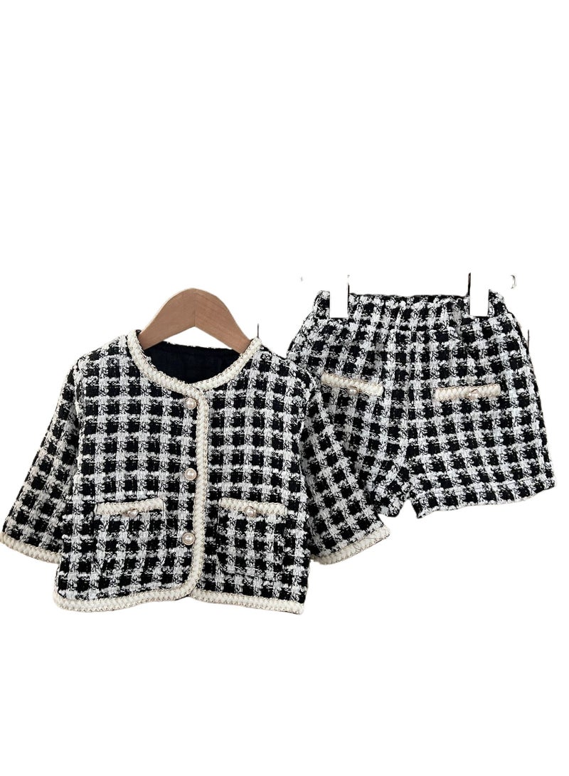 دوكو بافانو طقم ملابس حفلات أطفال بافانو طقم ملابس أطفال رضع 2 قطعة قميص كاجوال 0-3 سنوات بنطلون أزياء حديثي الولادة - Image 1