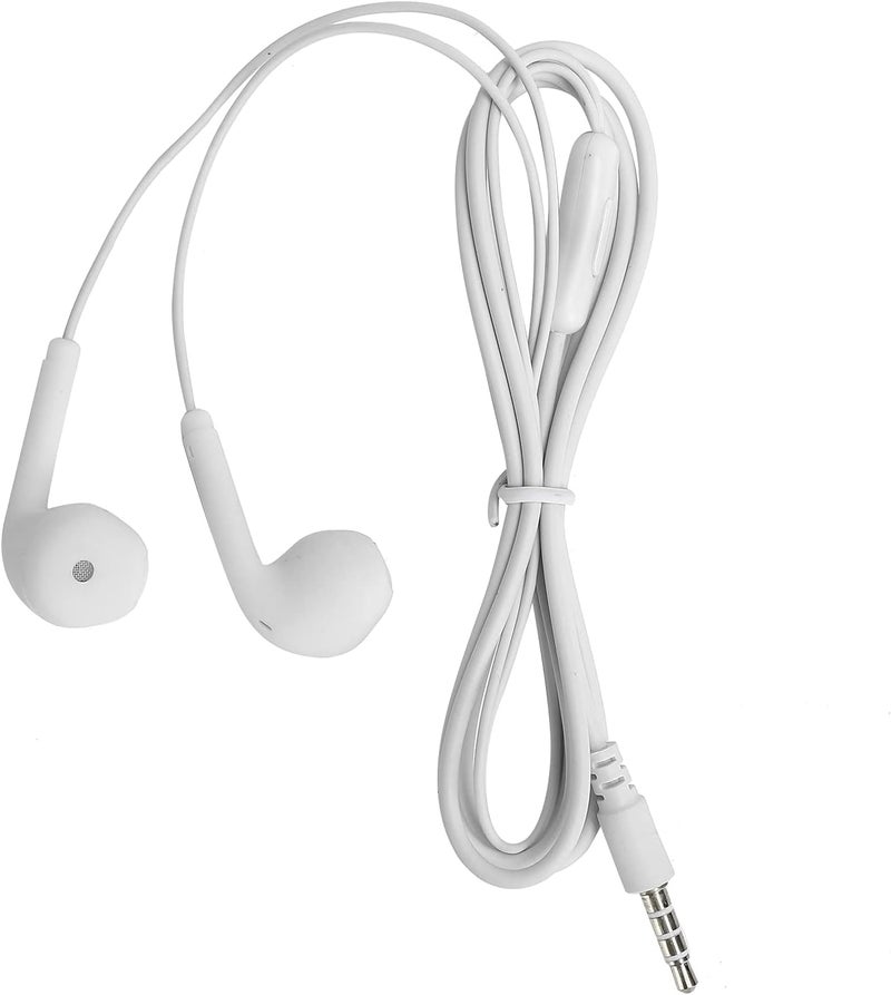 White Ergonomic Headphones with Cable 3 5mm HiFi Clear Sound for Mobile Phone Gaming Music - Image 1