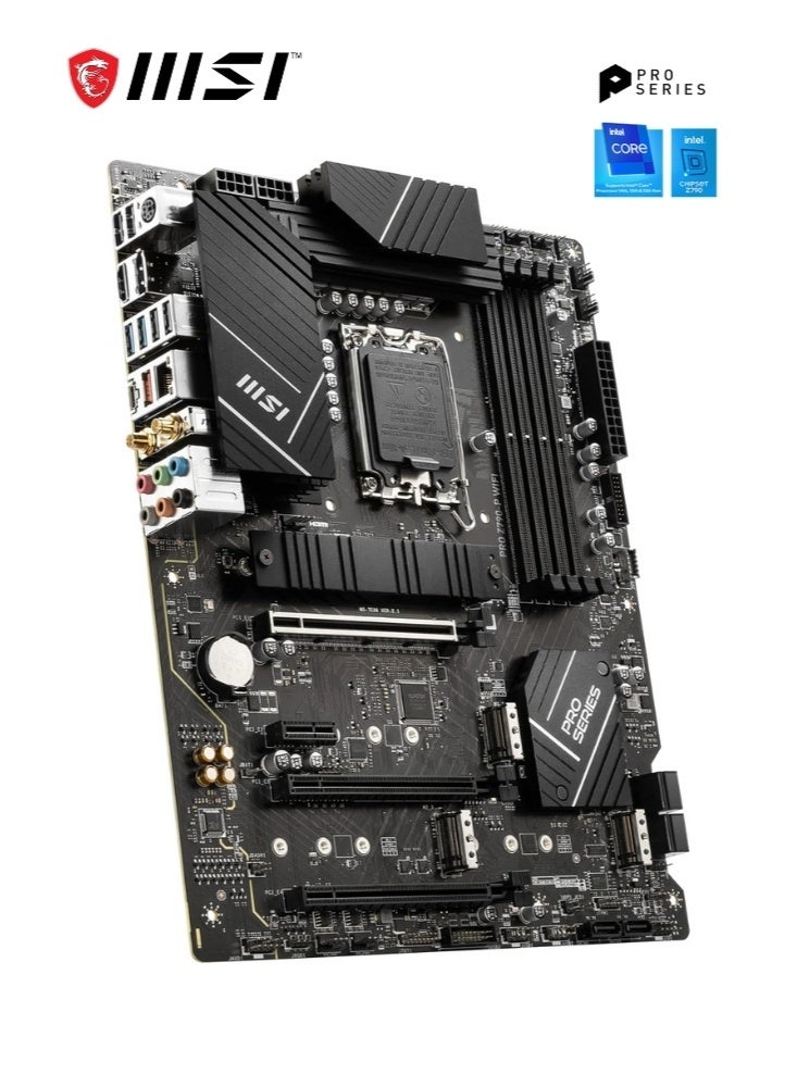 MSI PRO Z790-P WIFI | DDR5 ATX Motherboard | LGA 1700 Socket, Intel Z790 Chipset | 4x DDR5 Slots (128GB Max), Wi-Fi 6E / BT 5.2, 2.5Gbps LAN, M.2 Shield Frozr, PCIe 5.0, Lightning Gen5, 14+2 Duet Rail VRM, USB 3.2 Gen 2x2, Enhanced Audio, Multi-Layer PCB, Dual PCIe M.2 Slots, Enhanced Thermal Design | 911-7E06-091 - Image 4