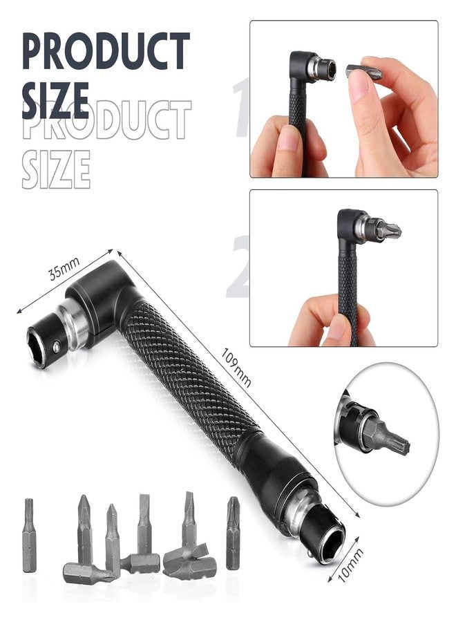 Fruholt 17 Pcs Flexible Drill Bit Extension 105 Degree Right Angle Drill Adapter,360° Rotatable 1/4 3/8 1/2" Impact Grade Socket Adapter Set,90° Angled Bits,Super Bit Shaft Extension Bits,Screwdriver Bit Set - Image 4