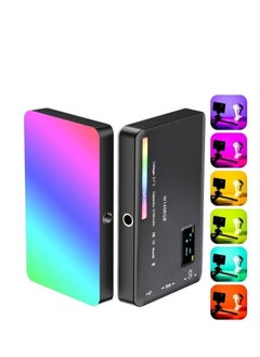 EzzySo W140 RGB Video Light, Portable LED Camera Light Panel 0-360 Full Color, CRI95+ 2500K-9000K Dimmable 20 Lighting Effects, 3100mAH Rechargeable LED Lighting for Photography, Video Conference, TikTok 