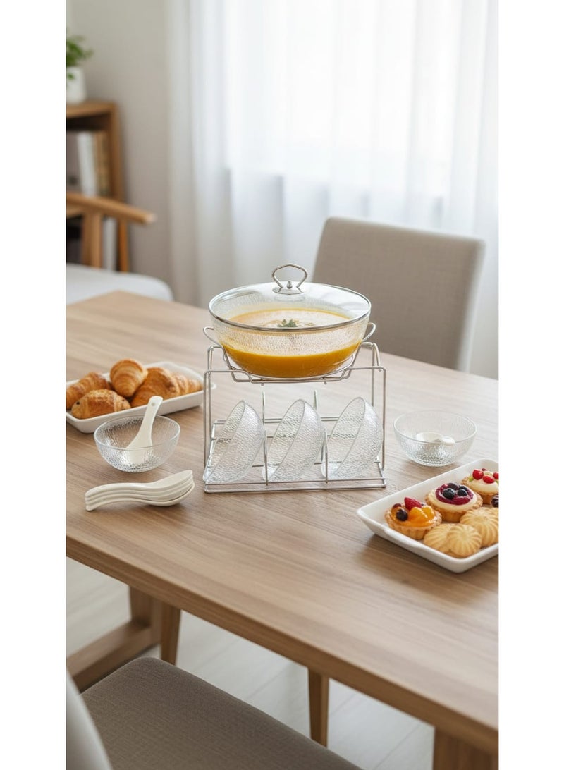 مارس كيو طقم وعاء شوربة مع زبديات أوعية تقديم - Image 4