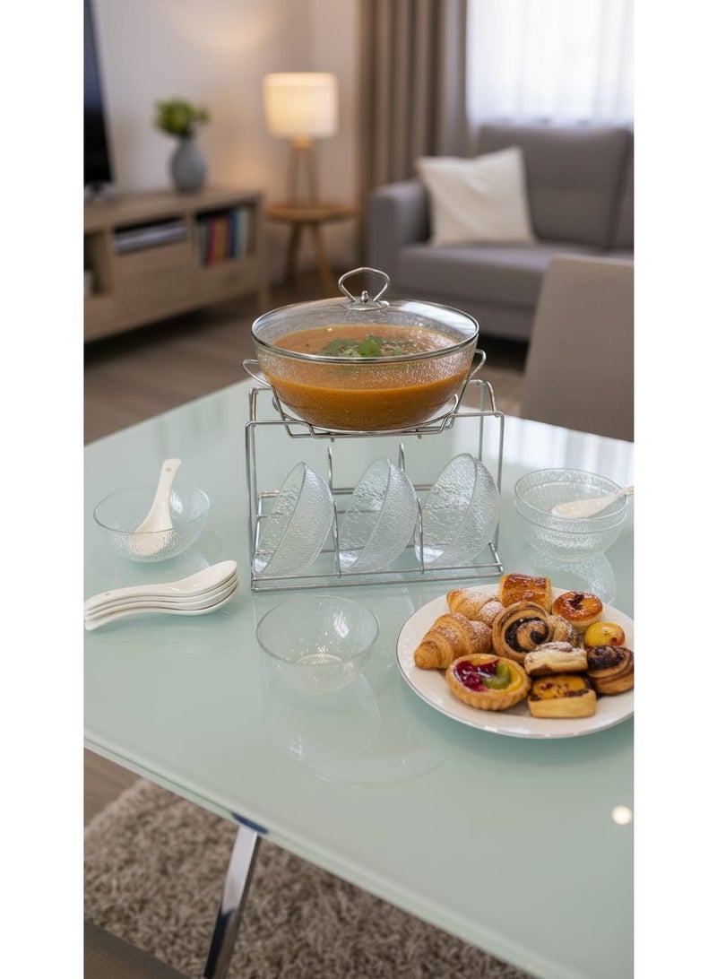 مارس كيو طقم وعاء شوربة مع زبديات أوعية تقديم - Image 5