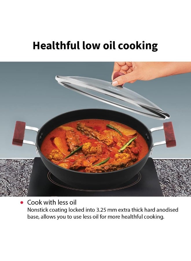 Hawkins هوكينز فutura إن إس عميق كادهاي (قاع مسطح) مع غطاء زجاجي 2.5 لتر، 24 سم، 3.25 ملم - Image 4