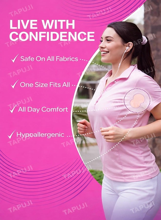 TAPUJI Disposable Underarm Sweat Pads for Men & Women (10 Pads) | Peel & Stick Armpit Sweat Absorbing Pads | Prevent Stains & Odour | Breathable, Hypoallergenic Clothing Guard - Image 5
