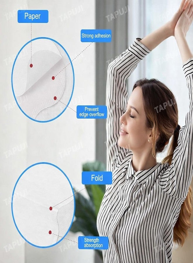 TAPUJI Disposable Underarm Sweat Pads for Men & Women (10 Pads) | Peel & Stick Armpit Sweat Absorbing Pads | Prevent Stains & Odour | Breathable, Hypoallergenic Clothing Guard - Image 4
