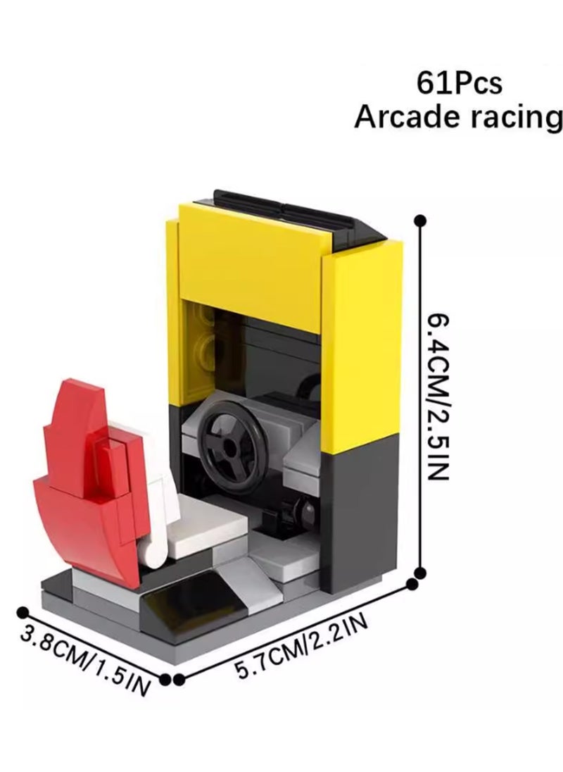 Creative Children's City Family Series Small Particle Puzzle Building Block Toys(Arcade Racing 61Pcs)  - Image 2