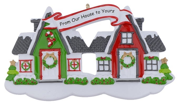 Personalized from Our House to Yours Neighbor Christmas Tree Ornament 2024 First Year in New Home Housewarming Gift New Neighbors Christmas Ornament