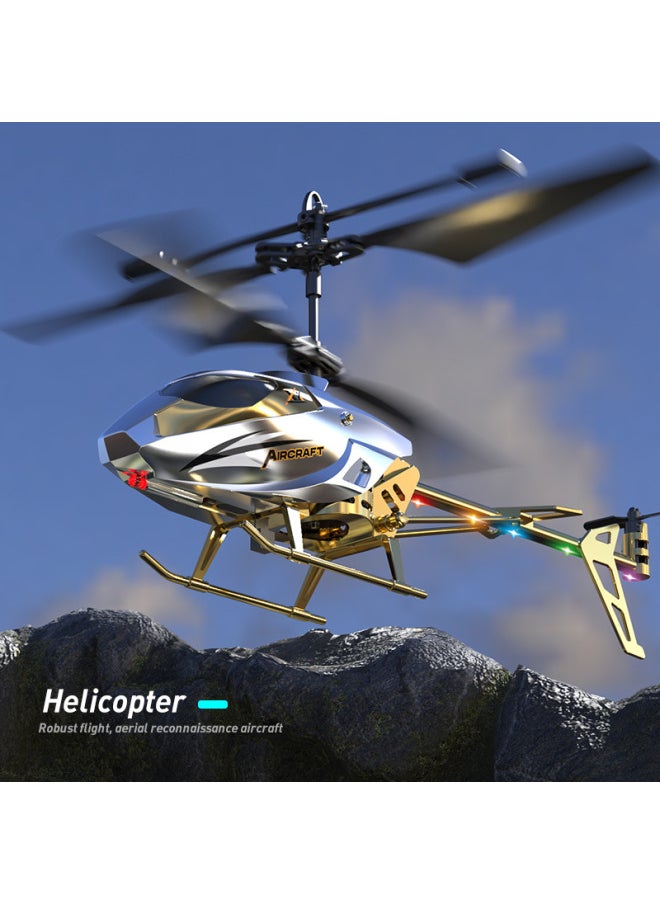 3.5-way Remote Control Helicopter USB Charging Drop-resistant Anti-collision Remote Control Aircraft Model Toy Wholesale-Color:911-X Local Gold Chinese (up, Down, Left And Right)