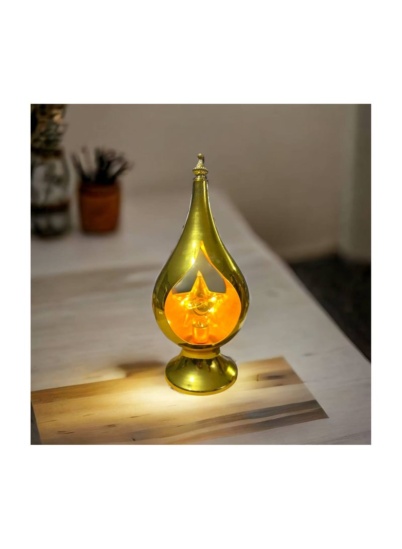 اباجوره رمضان هلال - نجمه - قبه - مضئ نحاس - ذهبي  - قد يختلف التصميم. - Image 2