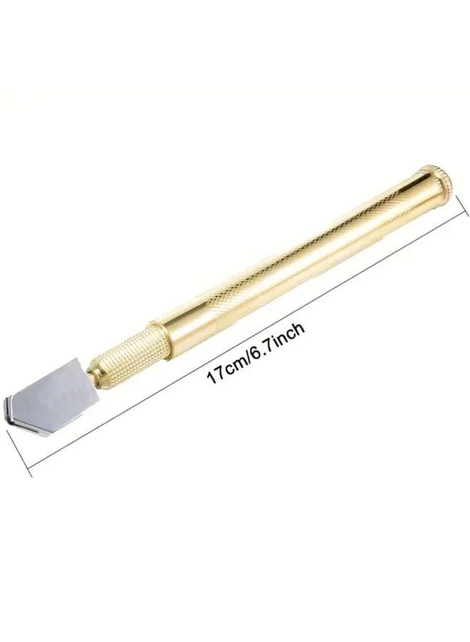 قطعتان قاطع زجاج على شكل قلم رصاص برأس من كربيد التنجستين مع تغذية بالزيت لقطع الزجاج والمرايا والبلاط الزجاجي - Image 3