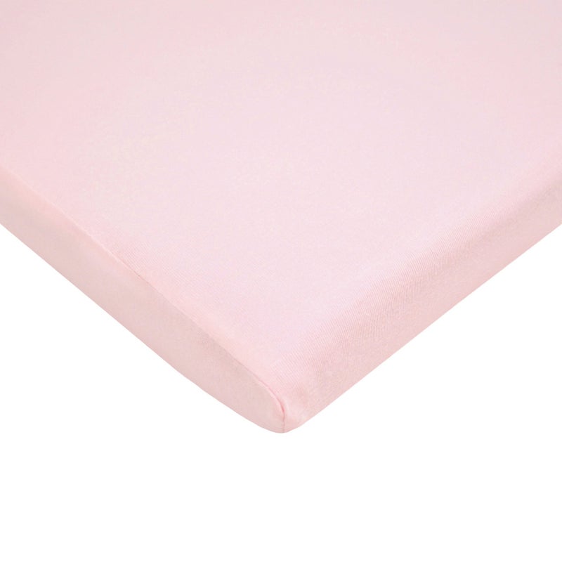 TL Care TL Care Supreme 100 Natural Cotton Jersey Knit Fitted 18 x 36 CradleBassinet Sheet Pink Soft Breathable for Girls