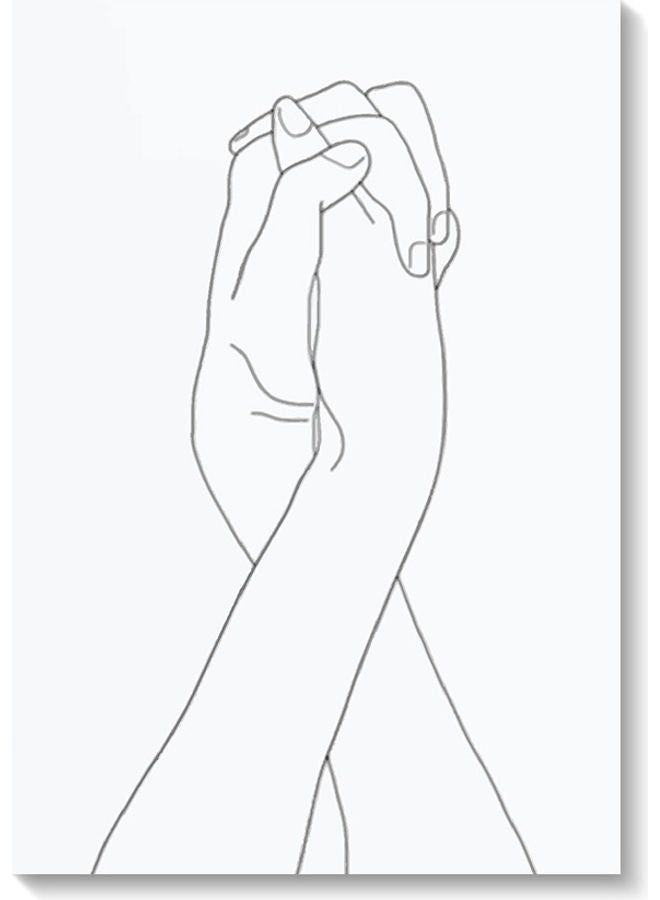 RYN Hands Wall Art White 40x60cm - Image 2