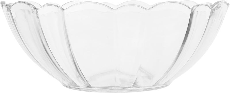 Lotus-shaped Acrylic Fruit Salad Bowl 22cm Diameter Unique Creative Dessert and Buffet Serving Bowl for Kitchen Counter and Party Use - Image 1