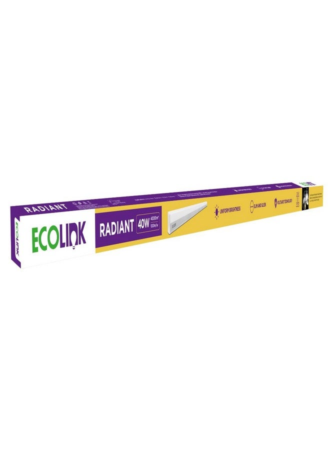 ECOLINK إيكولينك 40 واط LED باتن/ضوء أنبوبى | ضوء LED مضغوط 4 أقدام لغرفة المعيشة وغرفة النوم | ضوء نهاري بارد، عبوة من 4 - Image 3