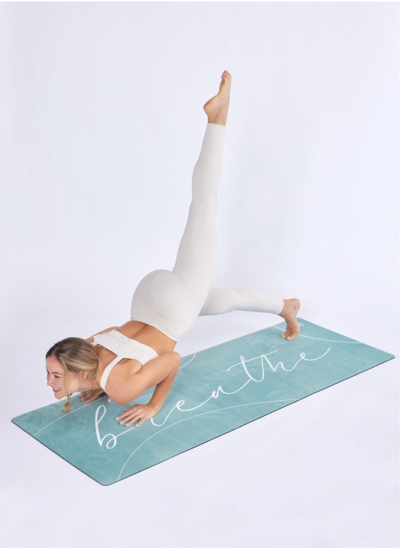 Prickly Pear Pear Breathe Deep Non-Slip 4Mm Yoga Mat With Strap - Comfortable Fitness Mat  - Image 1