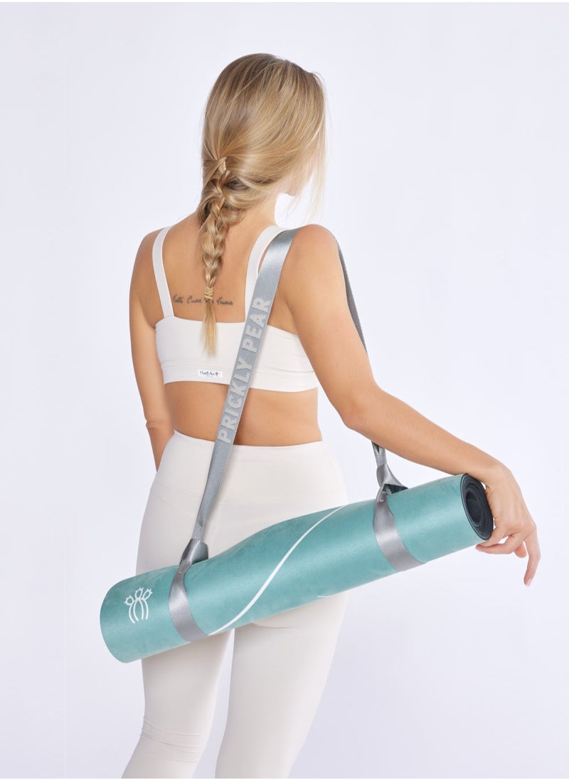Prickly Pear Pear Breathe Deep Non-Slip 4Mm Yoga Mat With Strap - Comfortable Fitness Mat  - Image 5