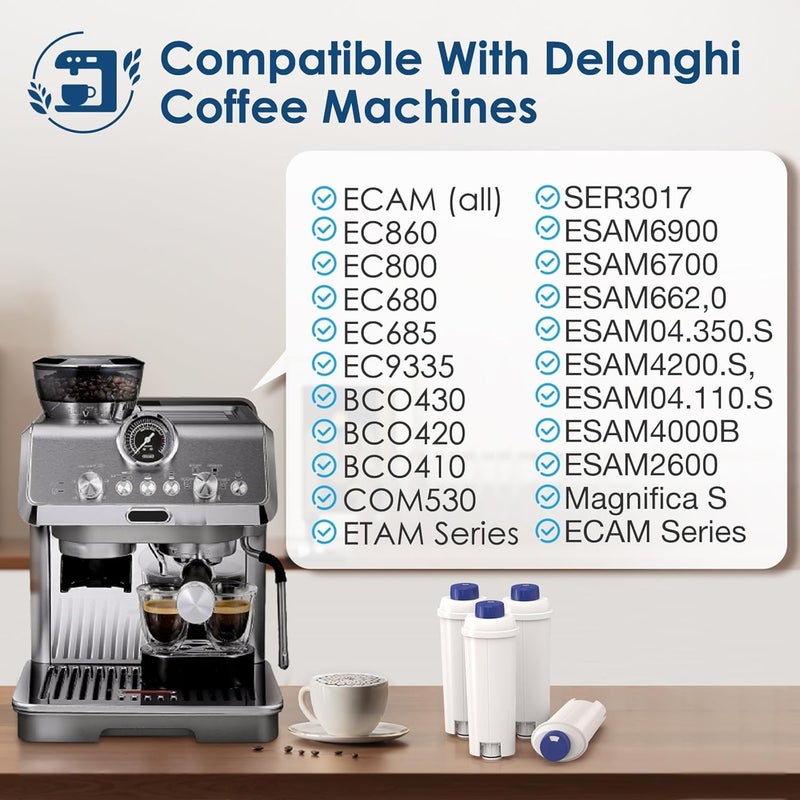 YOOJ® Coffee Machine Filter for Delonghi DLSC002 with Activated Carbon Softener, Replacement Coffee Machine Filter Compatible with De'Longhi ECAM, Esam, ETAM, BCO, EC (2PCS) - Image 2