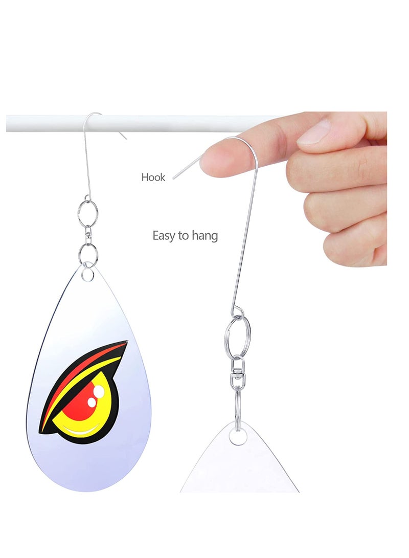 SYOSI Eye Decoy Scary Eyes Strong Visual Bird Repellent Mirror Reflective Pinwheels Bird Deterrent Bird Scarers Sparkly Wind Spinner Hanging Outdoors For Anti-Bird Places 3Pcs  - Image 4