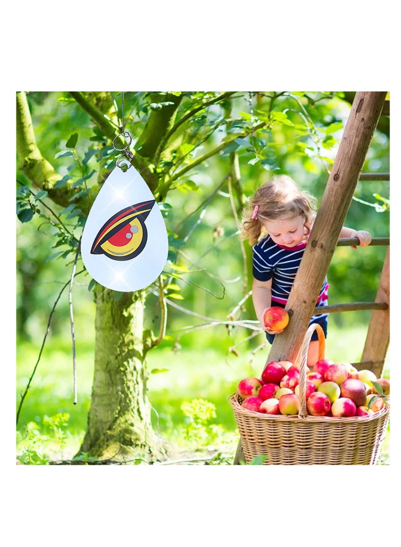 SYOSI Eye Decoy Scary Eyes Strong Visual Bird Repellent Mirror Reflective Pinwheels Bird Deterrent Bird Scarers Sparkly Wind Spinner Hanging Outdoors For Anti-Bird Places 3Pcs  - Image 5