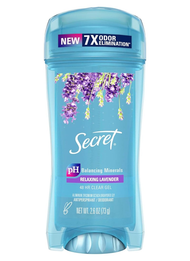 Secret Deodorant Antiperspirant Fresh for Women, 48hr Freshness, Sweat & Odor Protection, PH Balancing Minerals, Clear Gel, Refreshing Lavender Scent, 2.6 oz - pzsku/ZC68F5F7C5CE8F214E861Z/45/_/1734438748/e736a6a8-d024-482f-891e-ecbf6c6cb9f7