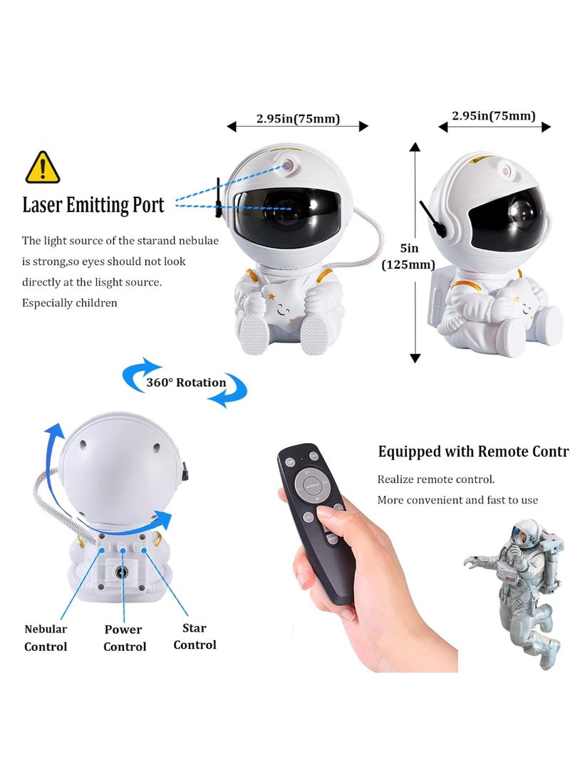 Star Projector Astronaut Galaxy Light Projector, Kids Room Decor Aesthetic, Tiktok Nebula Night Lights, Remote Control and 360°Rotation Magnetic Head, Star Lights for Bedroom, Gaming Room Decor - Image 3