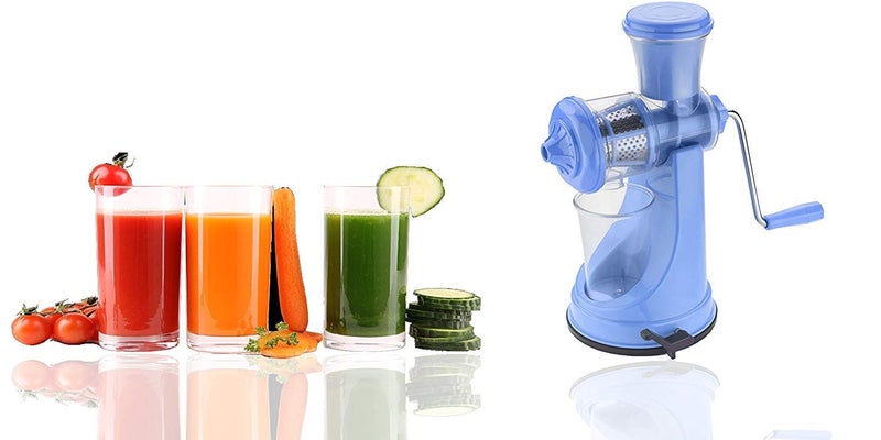 Kankhudi Mini Juicer Machine Juice Maker Machine for Home Deluxe Fruit Vegetable Manual Juicer with with Steel Handle - Image 1