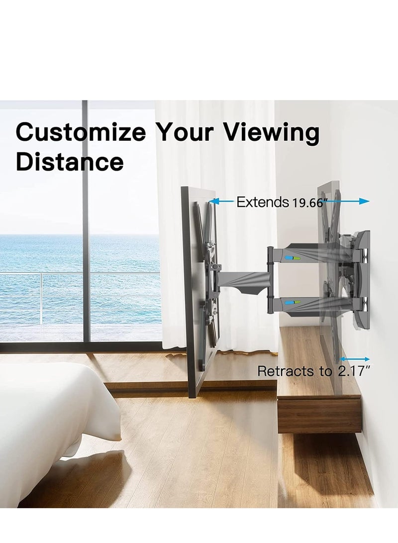 TV Wall Mount, Full Motion TV Stand Bracket for Most 32-60 Inch TV/Flat Screen/LED/LCD/Monitors, Swivel Tilt, With Articulating Arms, Rotating, Max VESA 400x400mm up to 70lbs  - Image 3