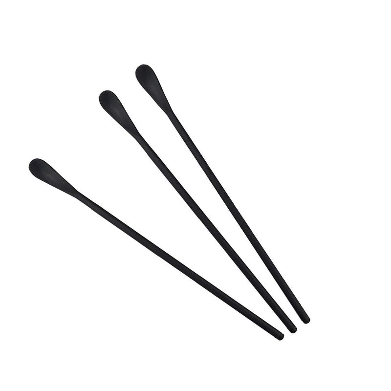 JASHII Black Matte Long Handle Spoon Cocktail Mixing Stirring Spoons Iced Tea Coffee Spoons with 8.6 inch Long Handle Brushed SUS304 Stainless Steel, 3-Piece - Image 1