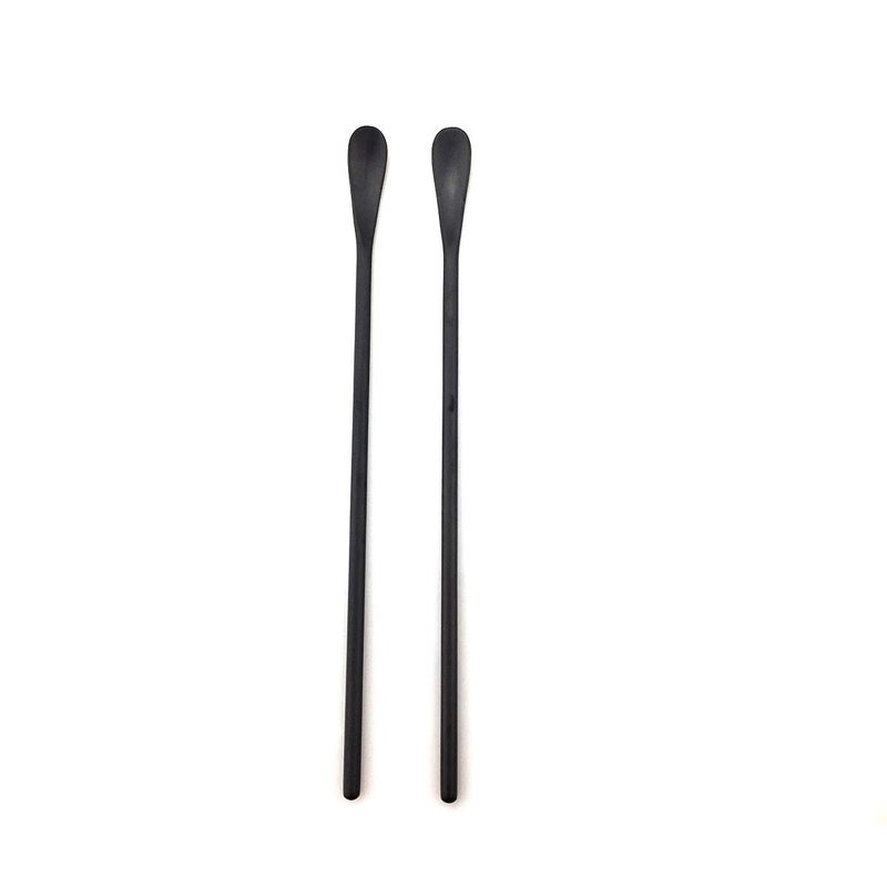 JASHII Black Matte Long Handle Spoon Cocktail Mixing Stirring Spoons Iced Tea Coffee Spoons with 8.6 inch Long Handle Brushed SUS304 Stainless Steel, 3-Piece - Image 4