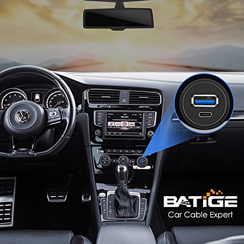 BATIGE USB 3.0 to Type C 3.0 Car Mount Flush Cable Dual Port Male to Female Extension Waterproof Cable for Car Truck Boat Motorcycle Dashboard Panel - 3ft - Image 2