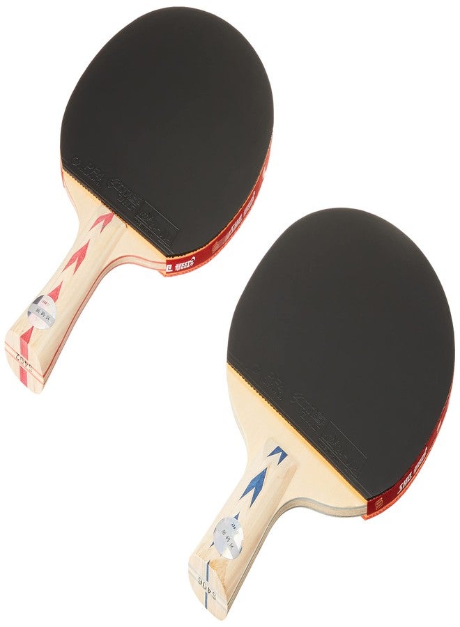 DHS Wood Tennis BatS-S4F2 with TT Ball 40MM 3 Star Orange (48 Pcs Box) (Black/Blue) TT NET409 - Image 4