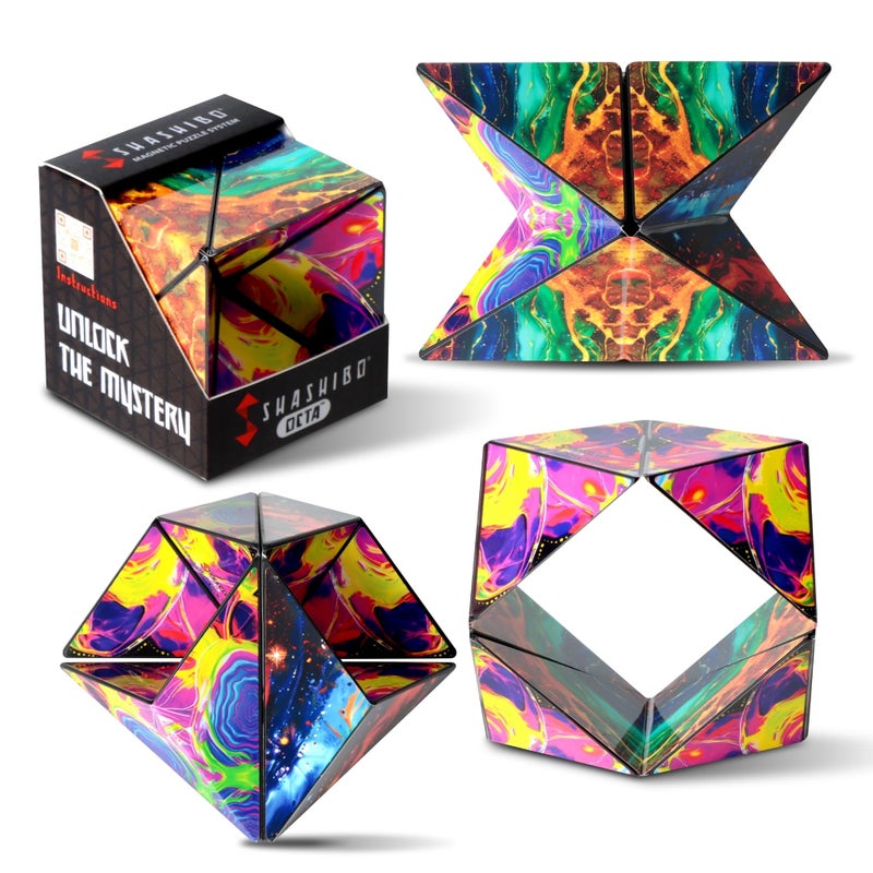 Shashibo Octa Shape Shifting Box STEM Fidget Toy with Ultra Strong Magnets Sensory Puzzle Cube Transforms Into 100 Shapes Easter Basket Stuffers Gift for Kids Teens and Adults Infinity - Image 3