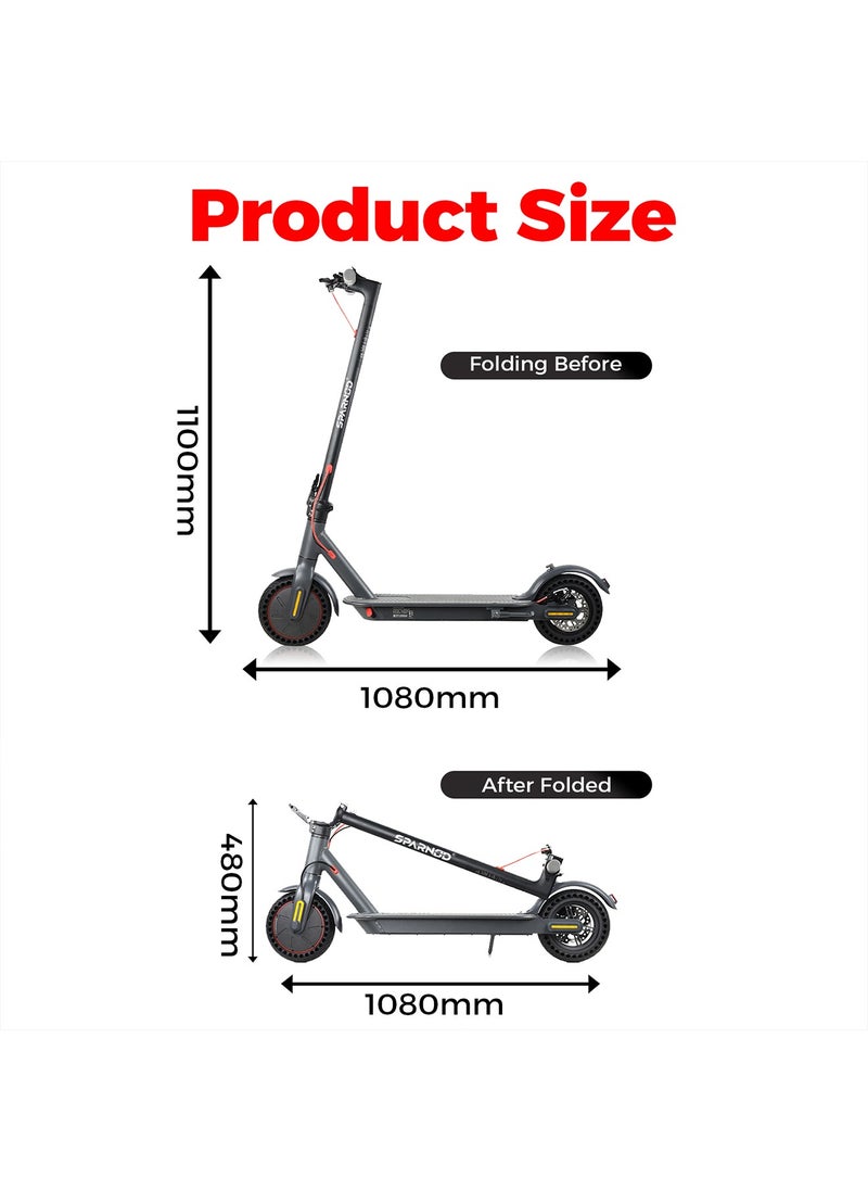 Sparnod Fitness MK083 Foldable Electric Scooter 25 km/h Max Speed, 30 KM Range, 450W Peak Motor, IP54 Waterproof, BT App Control 8.5" Solid Tires, Disc Brake & eABS Regenerative System, Cruise Control - pzsku/ZC68F9EB23EF4B48E3752Z/45/_/1727352054/5cf740a9-a2e0-4ee2-a8a1-39f810937db9