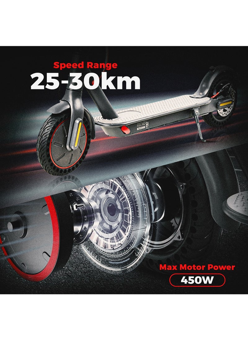 Sparnod Fitness MK083 Foldable Electric Scooter 25 km/h Max Speed, 30 KM Range, 450W Peak Motor, IP54 Waterproof, BT App Control 8.5" Solid Tires, Disc Brake & eABS Regenerative System, Cruise Control - pzsku/ZC68F9EB23EF4B48E3752Z/45/_/1727352098/3e4e2e2e-2d9d-4e0b-8bed-ee4d3fdfbeda