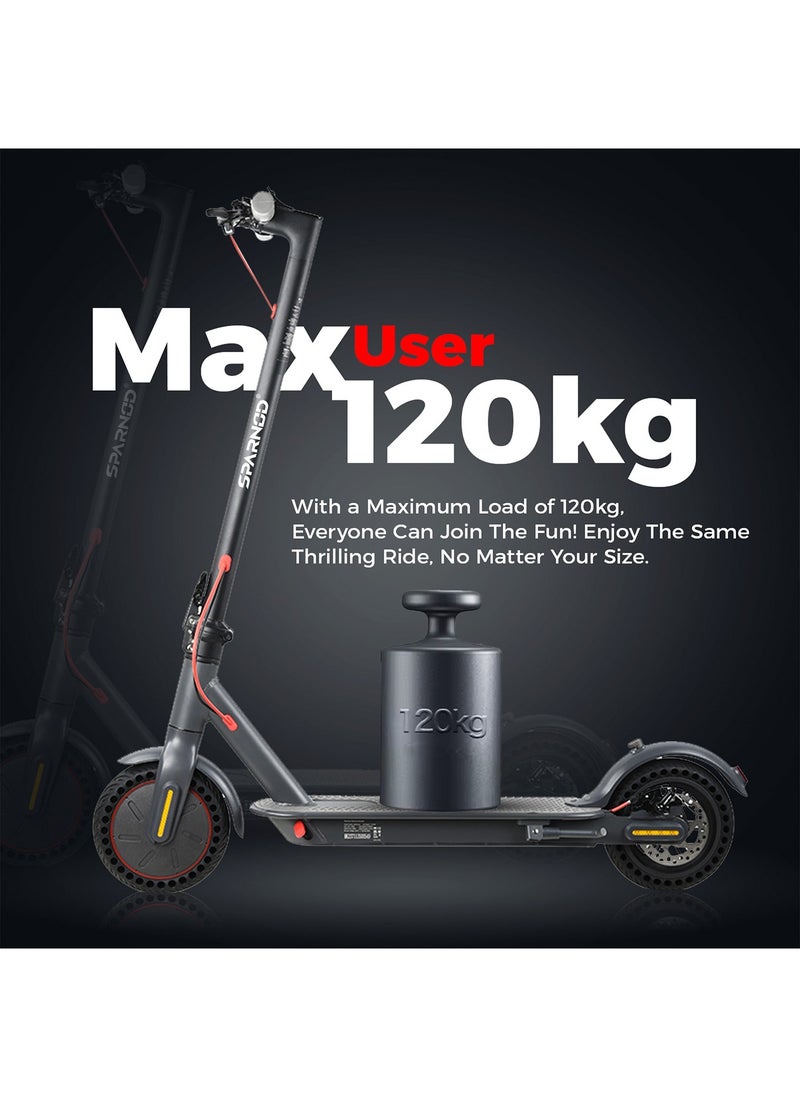 Sparnod Fitness MK083 Foldable Electric Scooter 25 km/h Max Speed, 30 KM Range, 450W Peak Motor, IP54 Waterproof, BT App Control 8.5" Solid Tires, Disc Brake & eABS Regenerative System, Cruise Control - pzsku/ZC68F9EB23EF4B48E3752Z/45/_/1727352344/367115b0-f297-441a-a904-3df00ec1673c