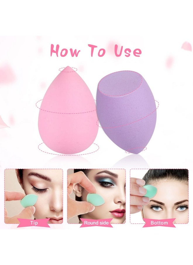 WSICSE - 40Pcs Mini Makeup Sponge Set Multi Colored Mini Beauty Blender Professional Beauty Blender Sponge Super Soft Concealer Sponge Facial Makeup Tools For Foundation, Powder, Liquid - Image 1