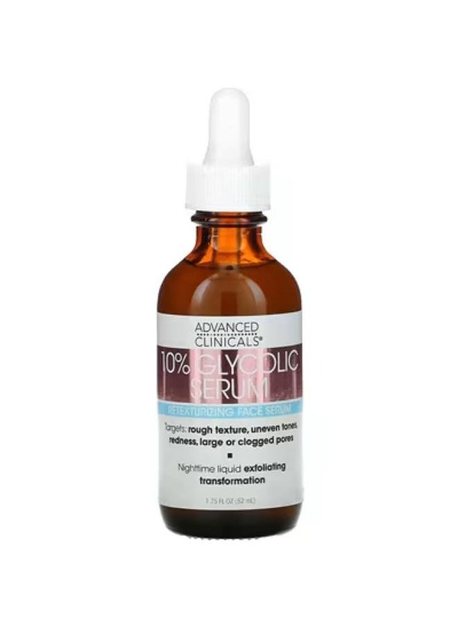 Advanced Clinicals 10% Glycolic Serum, 1.75 fl oz (52 ml) 