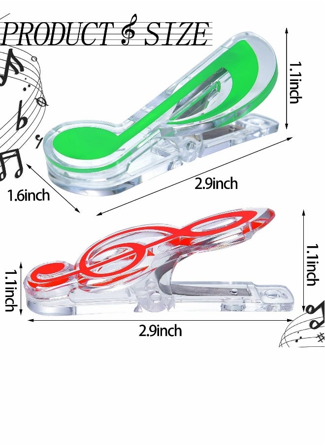 Generic Music Paper Page Clip, Plastic Transparent Bookmark Spring Book Stand Accessories for Books Note (20 Pcs)  - Image 5