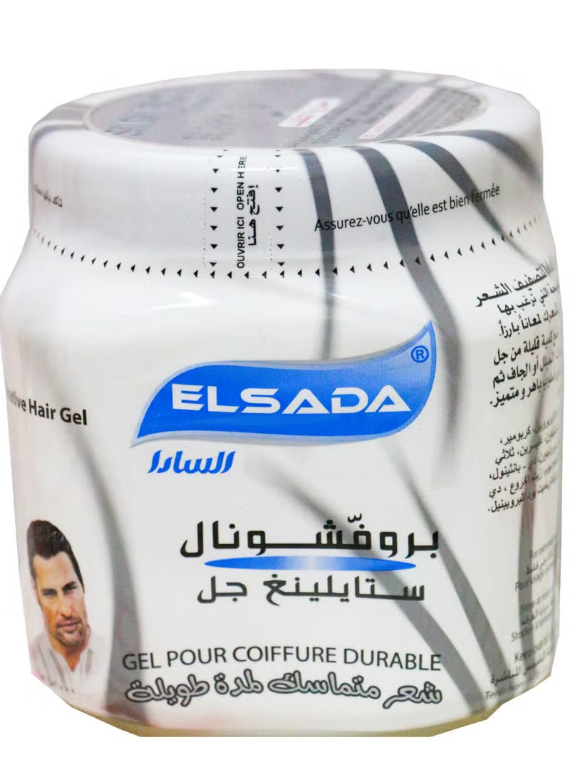 السادا السادة جل تصفيف الشعر الاحترافي يدوم طويلاً رمادي 1000 مل