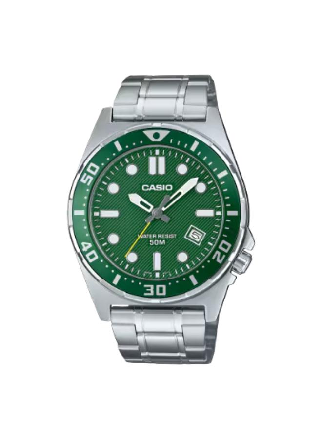 CASIO Men's Stainless Steel Analog Watch MTD-135D-3AVDF - 43.6 mm - Image 1