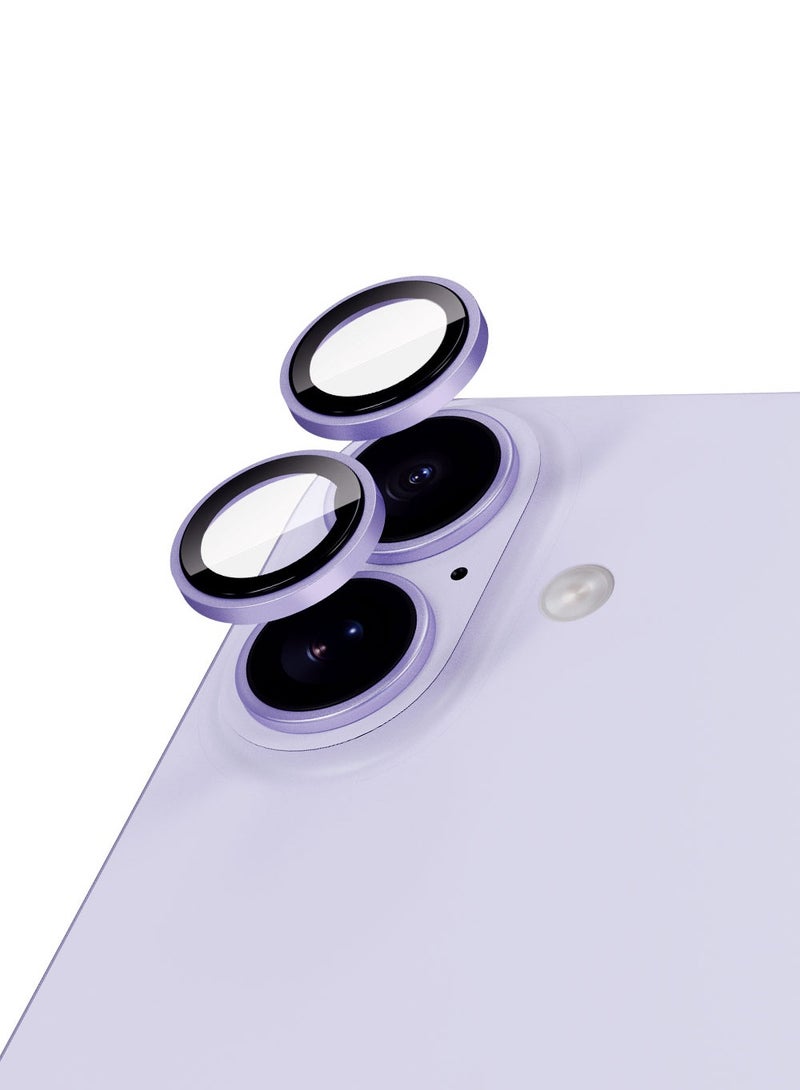 Moxedo Camera Lens Protector for iPhone 17 6.3” 2025 9H Tempered Glass Aluminum Alloy Individual Ring Camera Lens Cover Protector with Easy Installation Tool – Purple - Image 1