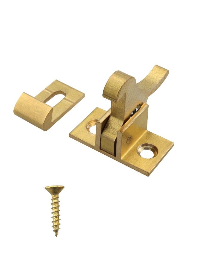 Generic - Heavy Duty Brass Elbow Latch Catch for Cabinets Windows and Doors 4 Pack with Mounting Screws Ideal for Home and Office Use - Image 1