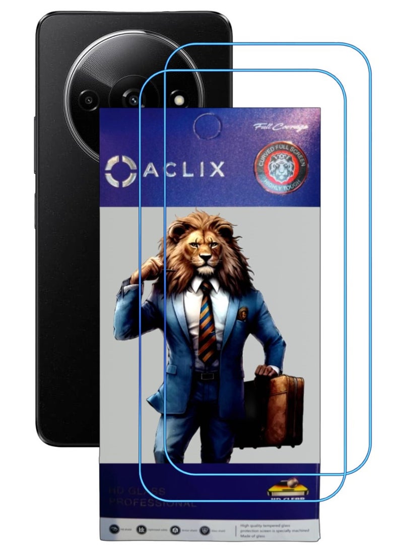 ACLIX 2 Pieces Antistatic ESD Dustproof Premium Quality High Definition Clear Tempered Glass Screen Protector Designed For Xiaomi Redmi A3 - Image 1