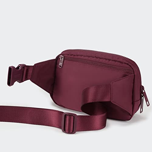 Pander Belt Bag Large 2L, Nylon Fanny Pack Purse for Women and Men with Adjustable Strap, Red Merlot - Image 4