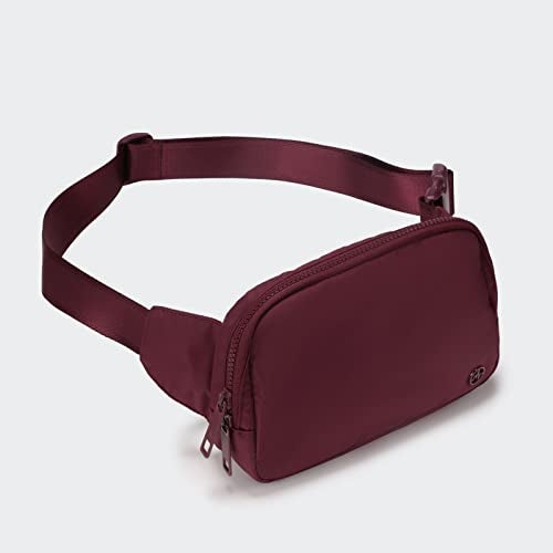 Pander Belt Bag Large 2L, Nylon Fanny Pack Purse for Women and Men with Adjustable Strap, Red Merlot - Image 3