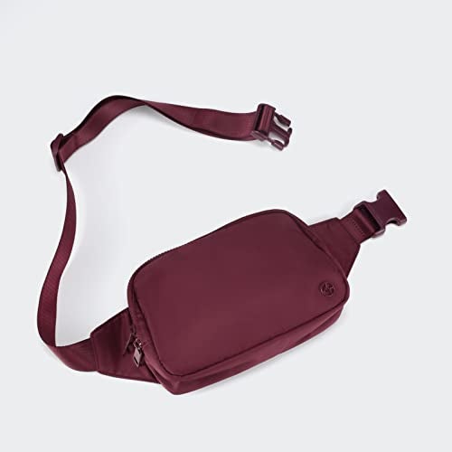 Pander Belt Bag Large 2L, Nylon Fanny Pack Purse for Women and Men with Adjustable Strap, Red Merlot - Image 2